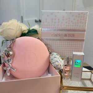 Dior Beauty Pink cosmetic handbag - New! + Dior Addict 3 ml EDP, CD GIFT BOX!